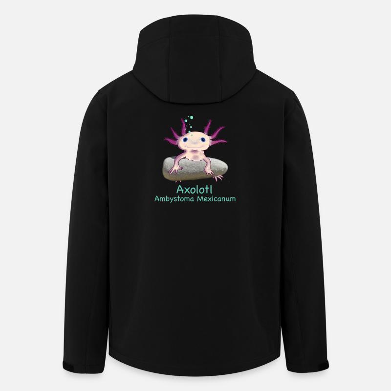 Kultiger Axolotl chillt, handgezeichnet - Recycelte Männer Softshell-Jacke von Stanley/Stella - Schwarz