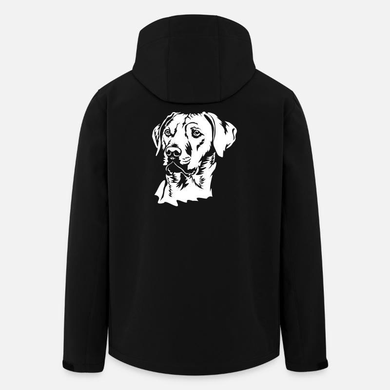 Rhodesian Ridgeback Kopf "Black Edition" - Recycelte Männer Softshell-Jacke von Stanley/Stella - Schwarz