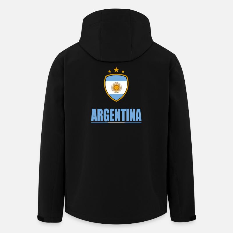 Argentinien Sport - Recycelte Männer Softshell-Jacke von Stanley/Stella - Schwarz