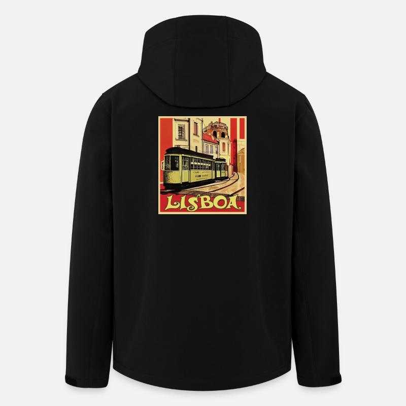 Lisboa Tram - Men’s Recycled Softshell Jacket by Stanley/Stella - black