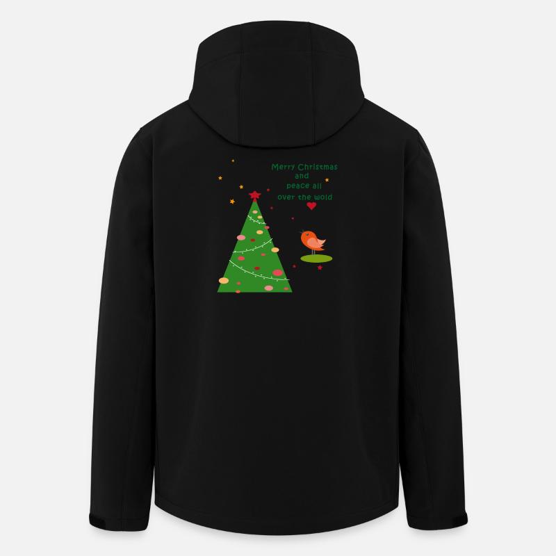Merry Christmas Peace - Men’s Recycled Softshell Jacket by Stanley/Stella - black