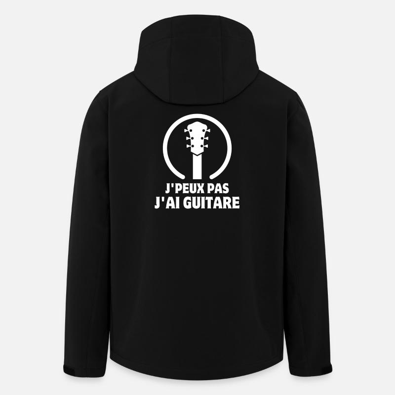 guitare, guitariste, fan de guitare - Veste softshell homme en polyester recyclé Stanley/Stella - noir