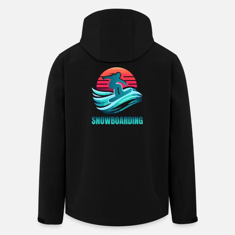 Lebendige Snowboard-Surfszene - Recycelte Männer Softshell-Jacke von Stanley/Stella - Schwarz