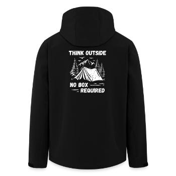 Camping, Randonnée, Forêt - Pensez à l’extérieur - Veste softshell homme en polyester recyclé Stanley/Stella - noir - Dos - AI Model Male 185 light (185cm)