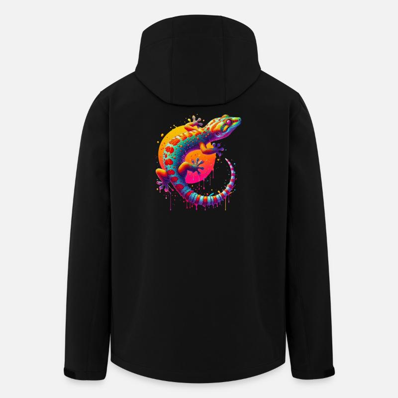 Gecko - Recycelte Männer Softshell-Jacke von Stanley/Stella - Schwarz