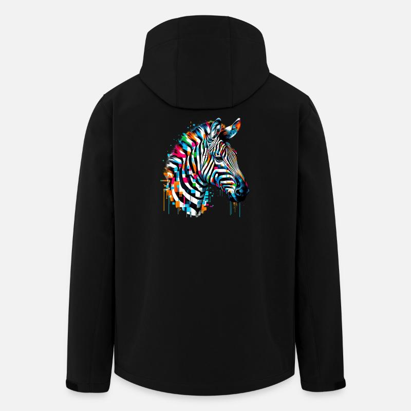 Zebra - Recycelte Männer Softshell-Jacke von Stanley/Stella - Schwarz