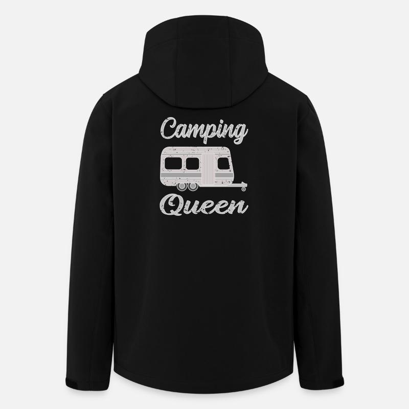 Camping in a caravan - Men’s Recycled Softshell Jacket by Stanley/Stella - black