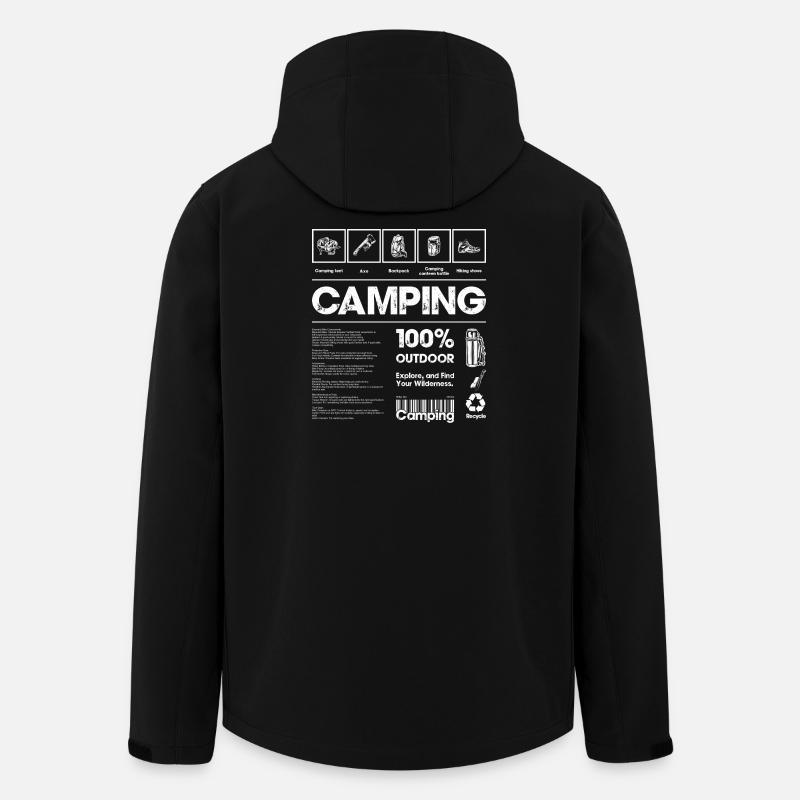 Camping im Freien - Recycelte Männer Softshell-Jacke von Stanley/Stella - Schwarz