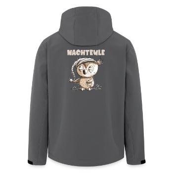 Drôle Night Owl Hibou - Veste softshell homme en polyester recyclé Stanley/Stella - noir - Dos - AI Model Male 185 light (185cm)