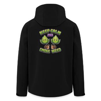 Lustige Gras Blüten - Recycelte Männer Softshell-Jacke von Stanley/Stella - Schwarz - Hinten - AI Model Male 185 light (185cm)