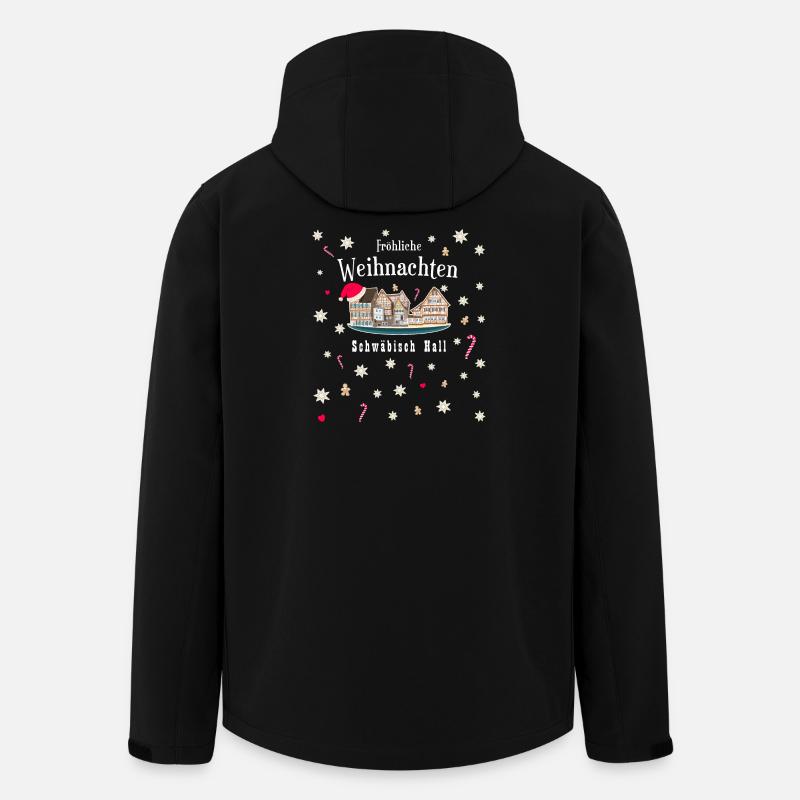 Schwäbisch Hall Christmas, Drawing Germany - Men’s Recycled Softshell Jacket by Stanley/Stella - black