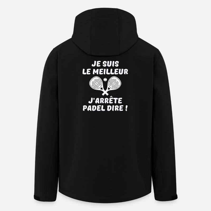 Padel, Padelschläger, Padel-Fan - Recycelte Männer Softshell-Jacke von Stanley/Stella - Schwarz