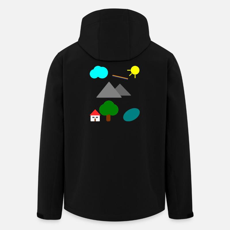 Einfache Landschaft - Recycelte Männer Softshell-Jacke von Stanley/Stella - Schwarz