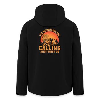 Les montagnes m’appellent et je dois y aller - Veste softshell homme en polyester recyclé Stanley/Stella - noir - Dos - AI Model Male 185 light (185cm)