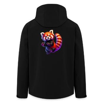 Red panda - Men’s Recycled Softshell Jacket by Stanley/Stella - black - Back - AI Model Male 185 light (185cm)