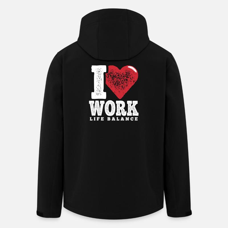 I Love Work-Life-Balance - Recycelte Männer Softshell-Jacke von Stanley/Stella - Schwarz