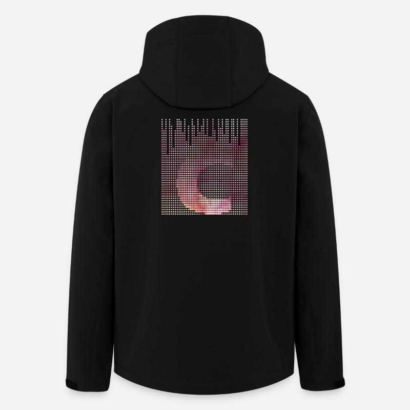 Dégradé floral avec lettrage - Veste softshell homme en polyester recyclé Stanley/Stella - noir