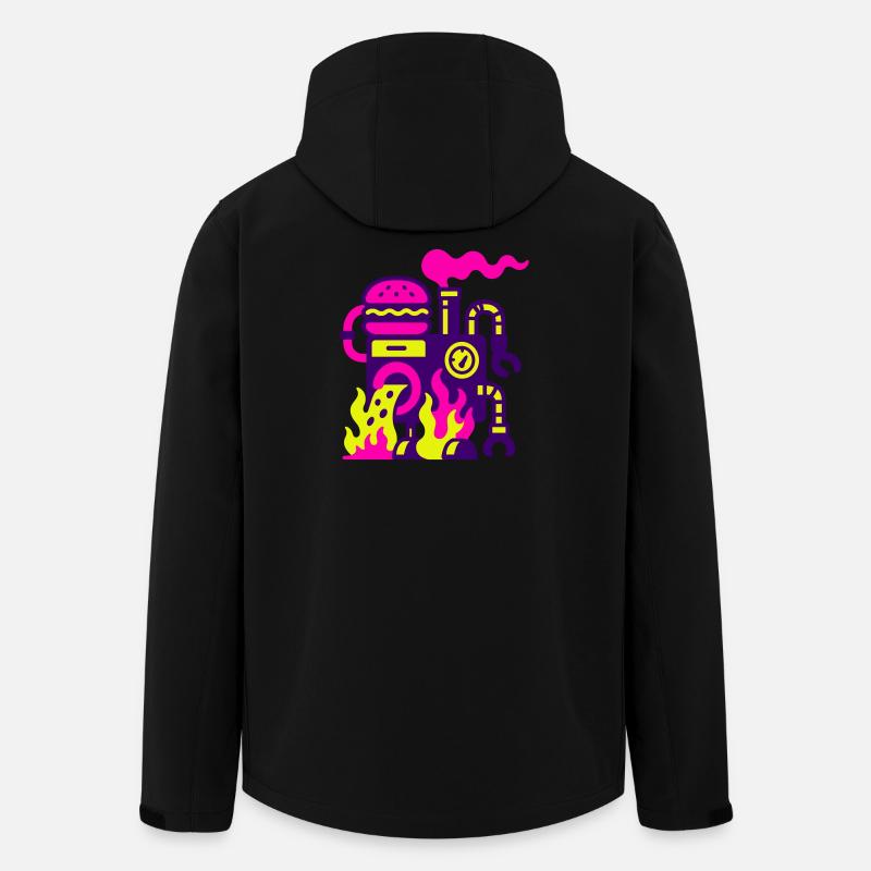 Burger Maschine - Recycelte Männer Softshell-Jacke von Stanley/Stella - Schwarz