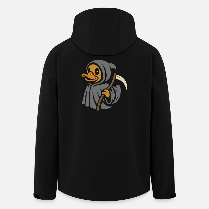 Sensenmann Badeenten Motiv - Recycelte Männer Softshell-Jacke von Stanley/Stella - Schwarz