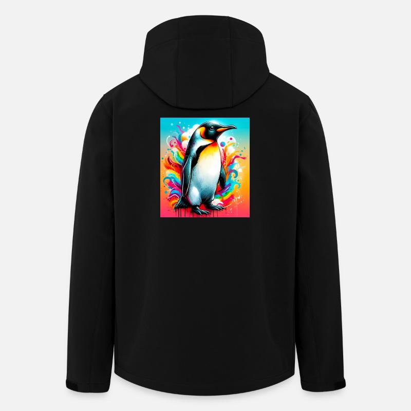 penguin - Men’s Recycled Softshell Jacket by Stanley/Stella - black