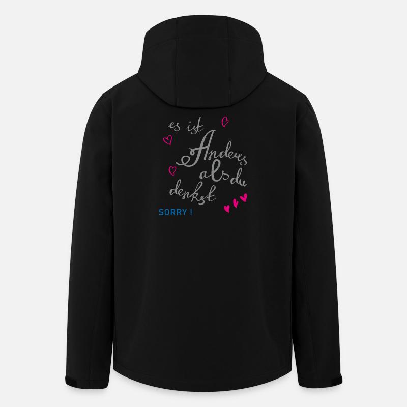 Sorry Entschuldigung  - Recycelte Männer Softshell-Jacke von Stanley/Stella - Schwarz