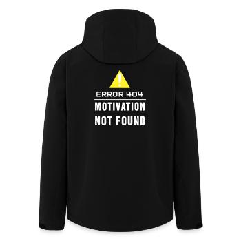 Motivation nicht gefunden - Recycelte Männer Softshell-Jacke von Stanley/Stella - Schwarz - Hinten - AI Model Male 185 light (185cm)