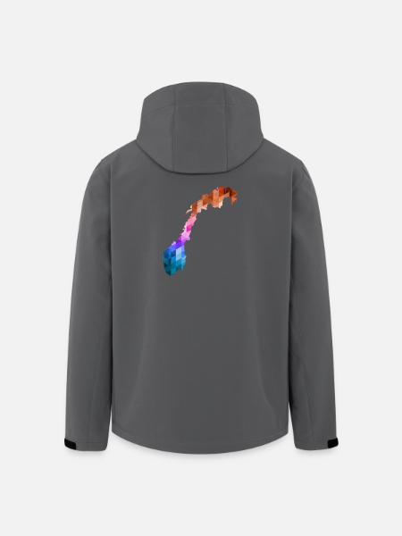 Norge - Norge - Norge - Flag - Skandinavien - Stanley/Stella herre softshelljakke i genanvendt polyester - sort