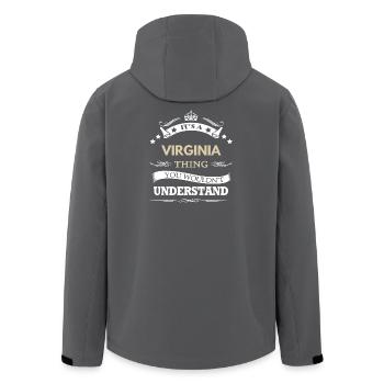 It's a Virginia Thing You Wouldn't Understand - Men’s Recycled Softshell Jacket by Stanley/Stella - black - Back - AI Model Male 185 light (185cm)