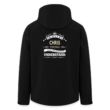 Es ist ein Chris-Ding, das du nicht verstehen würdest - Recycelte Männer Softshell-Jacke von Stanley/Stella - Schwarz - Hinten - AI Model Male 185 light (185cm)