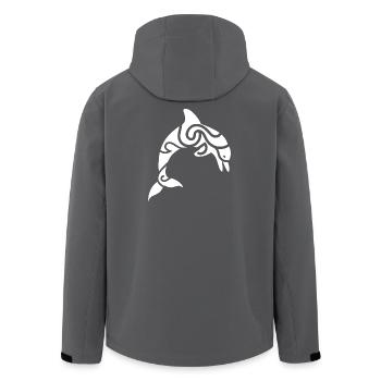 Tribal Delphin – Tattoo & Meer Freiheit - Recycelte Männer Softshell-Jacke von Stanley/Stella - Schwarz - Hinten - AI Model Male 185 light (185cm)