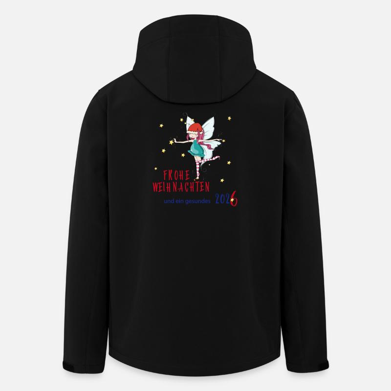 Joyeux Noël - Veste softshell homme en polyester recyclé Stanley/Stella - noir