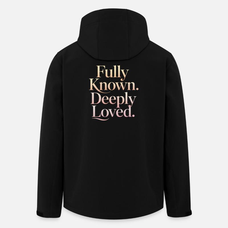Fully Known Deeply Loved Christliche Ermutigung - Recycelte Männer Softshell-Jacke von Stanley/Stella - Schwarz