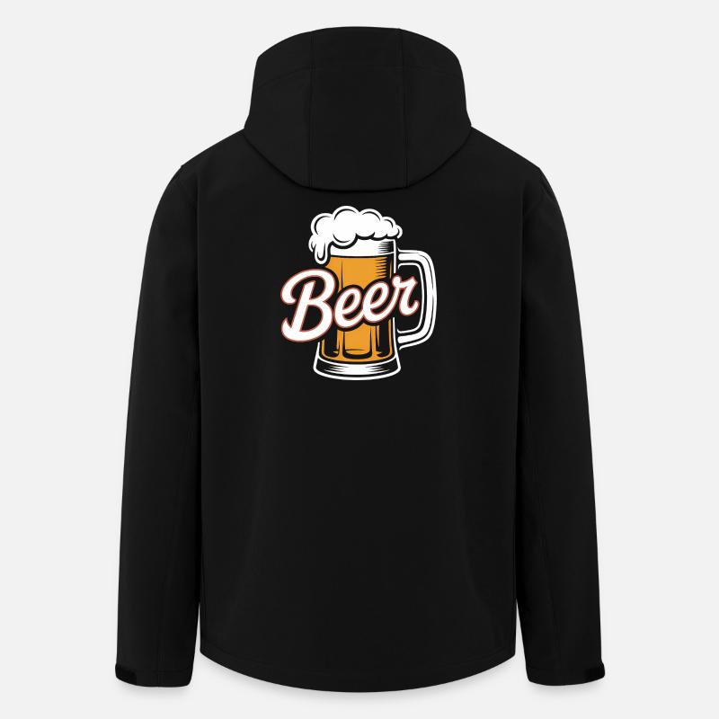 Bier – Cool Beer Logo - Recycelte Männer Softshell-Jacke von Stanley/Stella - Schwarz