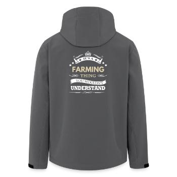 C’est une chose d’agriculture que tu ne comprendrais pas - Veste softshell homme en polyester recyclé Stanley/Stella - noir - Dos - AI Model Male 185 light (185cm)