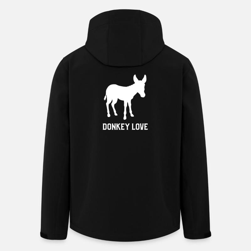 Esel Liebe - Recycelte Männer Softshell-Jacke von Stanley/Stella - Schwarz