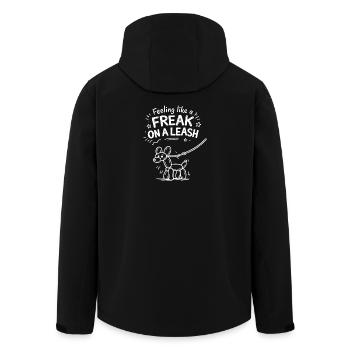 Feeling Like A Freak On A Leash Balloon Dog - Men’s Recycled Softshell Jacket by Stanley/Stella - black - Back - AI Model Male 185 light (185cm)