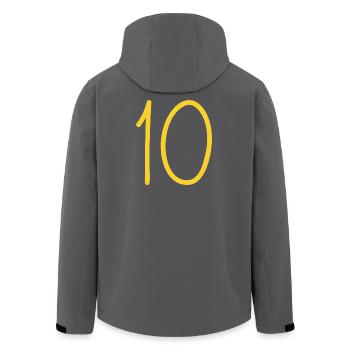 10 - Recycelte Männer Softshell-Jacke von Stanley/Stella - Schwarz - Hinten - AI Model Male 185 light (185cm)