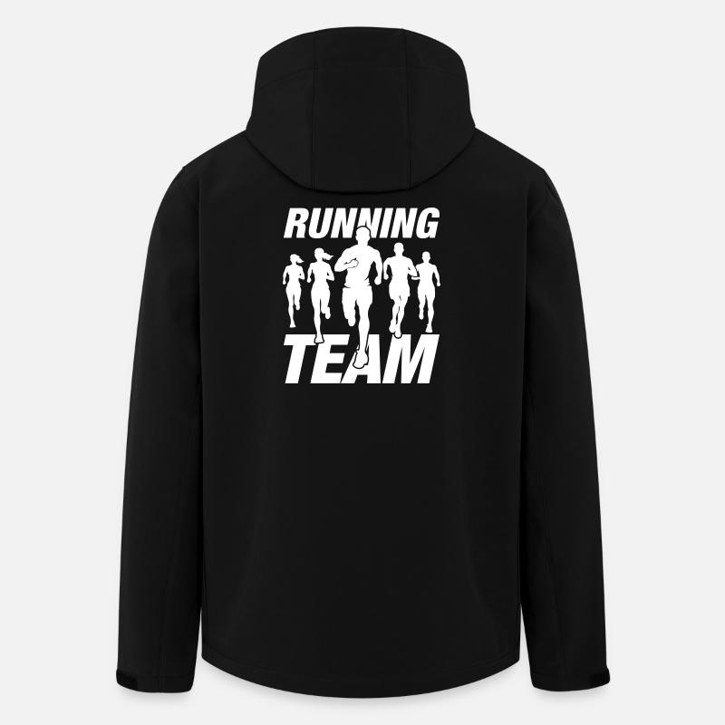 Running Team Laufen Marathon - Recycelte Männer Softshell-Jacke von Stanley/Stella - Schwarz