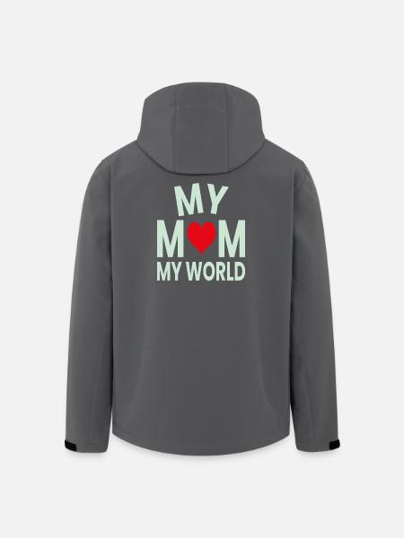 Meine Mutter Mein Weltherz - Recycelte Männer Softshell-Jacke von Stanley/Stella - Schwarz