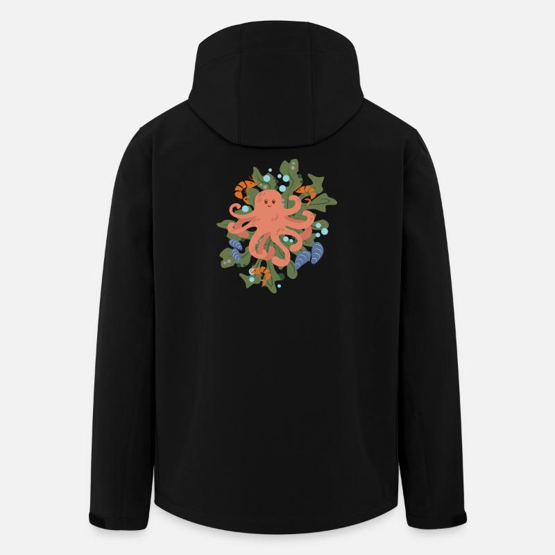 Oktopus - Recycelte Männer Softshell-Jacke von Stanley/Stella - Schwarz