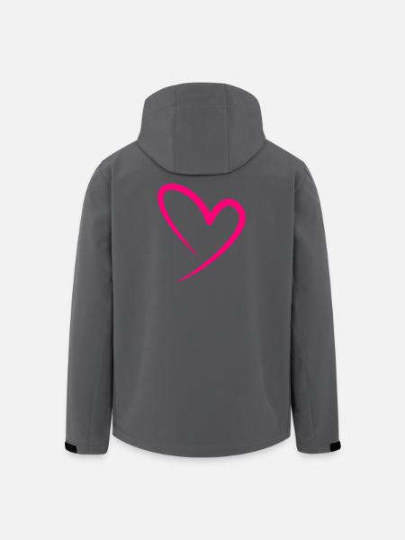 Heart Valentine’s Day - Veste softshell homme en polyester recyclé Stanley/Stella - noir