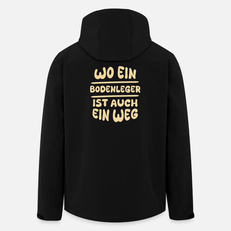 Poseurs de revêtements de sol - Veste softshell homme en polyester recyclé Stanley/Stella - noir