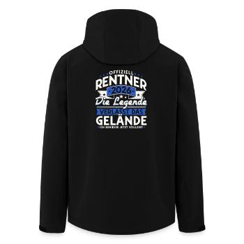 Retraités 2026 - La légende quitte le site - Veste softshell homme en polyester recyclé Stanley/Stella - noir - Dos - AI Model Male 185 light (185cm)