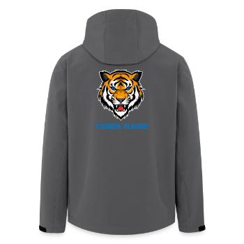 Tiger Gym Workout - Recycelte Männer Softshell-Jacke von Stanley/Stella - Schwarz - Hinten - AI Model Male 185 light (185cm)
