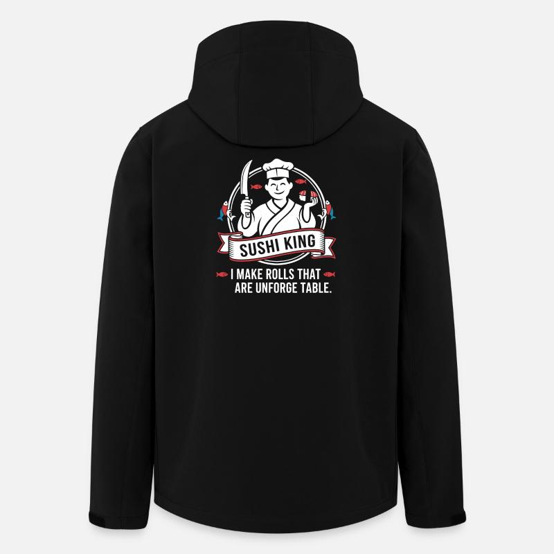 Sushi King: Unforgettable Rolls - Men’s Recycled Softshell Jacket by Stanley/Stella - black
