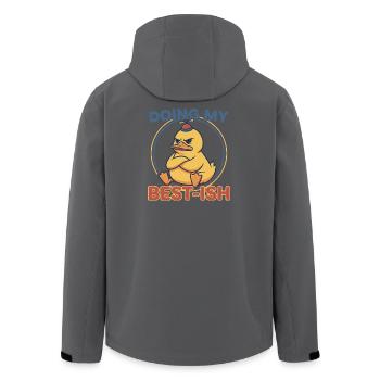 Je fais de mon mieux, à peu près - Veste softshell homme en polyester recyclé Stanley/Stella - noir - Dos - AI Model Male 185 light (185cm)