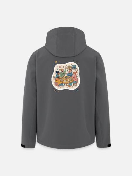 Freunde Treffen Kaffee Musik - Recycelte Männer Softshell-Jacke von Stanley/Stella - Schwarz