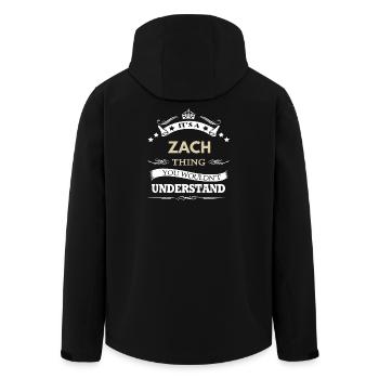 It's a Zach Thing You Wouldn't Understand - Men’s Recycled Softshell Jacket by Stanley/Stella - black - Back - AI Model Male 185 light (185cm)