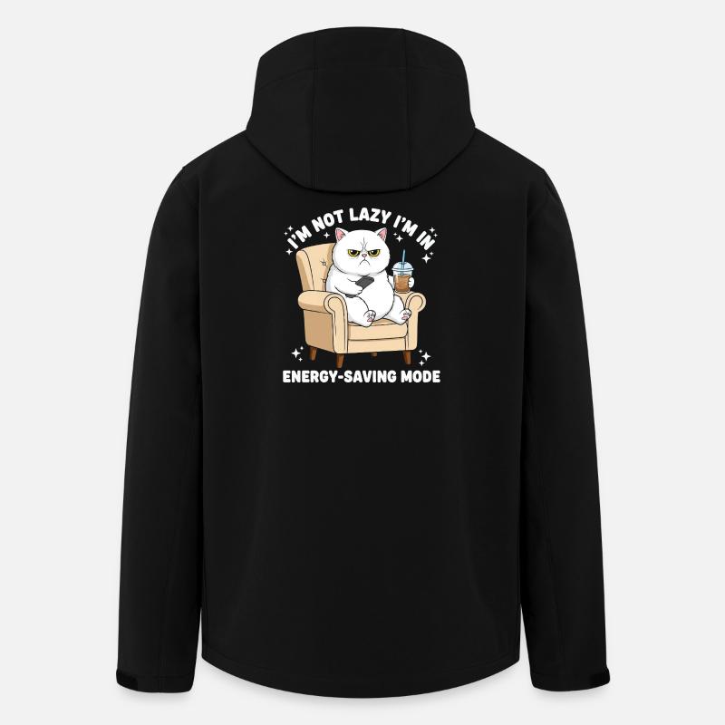 Energiesparmodus Katze - Recycelte Männer Softshell-Jacke von Stanley/Stella - Schwarz