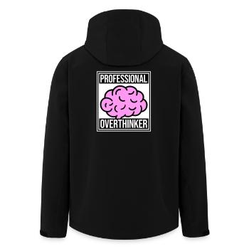 Professional Overthinker Lustig Grübeln Angst Logo - Recycelte Männer Softshell-Jacke von Stanley/Stella - Schwarz - Hinten - AI Model Male 185 light (185cm)